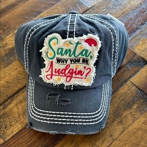 KBETHOS Vintage Black Santa Cap